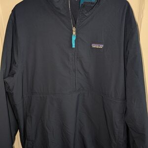 Patagonia Navy/Teal Reversible Half-Zip Pullover